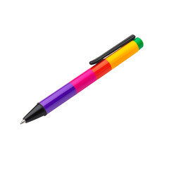Colorful pen with multiple ink choices.