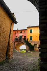 Interior view of Pozzolengo Castle, Brescia, Italy