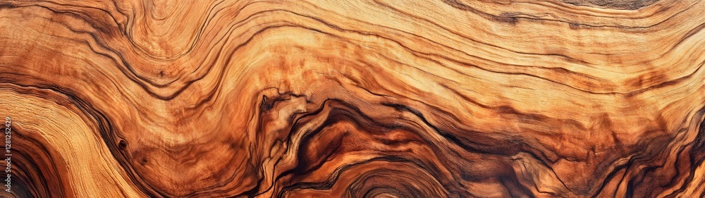 Poster Closeup view of a natural wood texture with intricate grains patterns and markings forming an abstract rustic background  The weathered