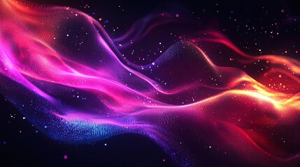 Obraz premium Abstract tech background with glowing data flow, network connections, and futuristic design elements