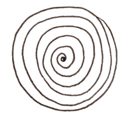 Handcrafted spiral design in natural twine against background