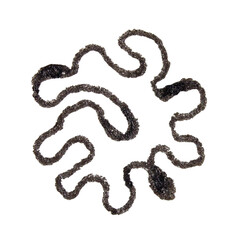 Close-up of cellulose sponge in abstract shape on background