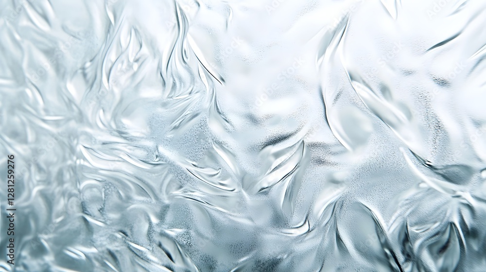 Poster Crumpled wrinkled and reflective metallic silver textured abstract background with a futuristic modern and elegant design  This image can be used for graphic design layout mockups