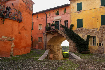 Interior view of Pozzolengo Castle, Brescia, Italy