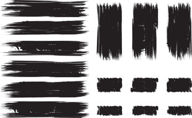 Black brush strock set 