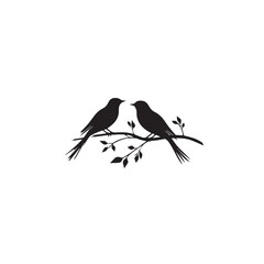 vector illustration of a silhouette of a bird