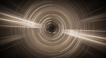 Fototapeta premium Abstract Light Trails Forming Concentric Circles with Light Streaks Overlay