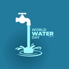 World Water Day Campaign. Suitable for Greeting cards and posters. waterdrop concept