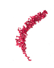 sublimated raspberry on white background