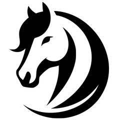 Simple horse logo silhouette