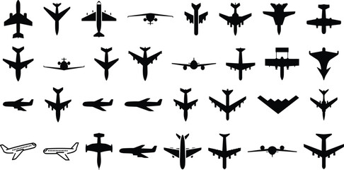 Plane icon vector set. aviation illustration sign collection.