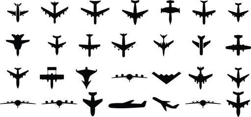 Plane icon vector set. aviation illustration sign collection.