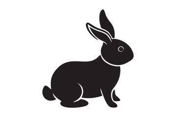 Fototapeta premium rabbit Silhouette Vector, rabbit icon vector, rabbit bunny Vector illustration