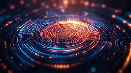 Obraz premium Abstract swirling digital data