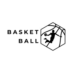 Basketball Sports Team logo design template. Basket Player logo design vector