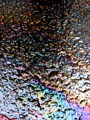 Abstract Oil Petrol Pollution Rainbow Gasoline Leak on Pavement