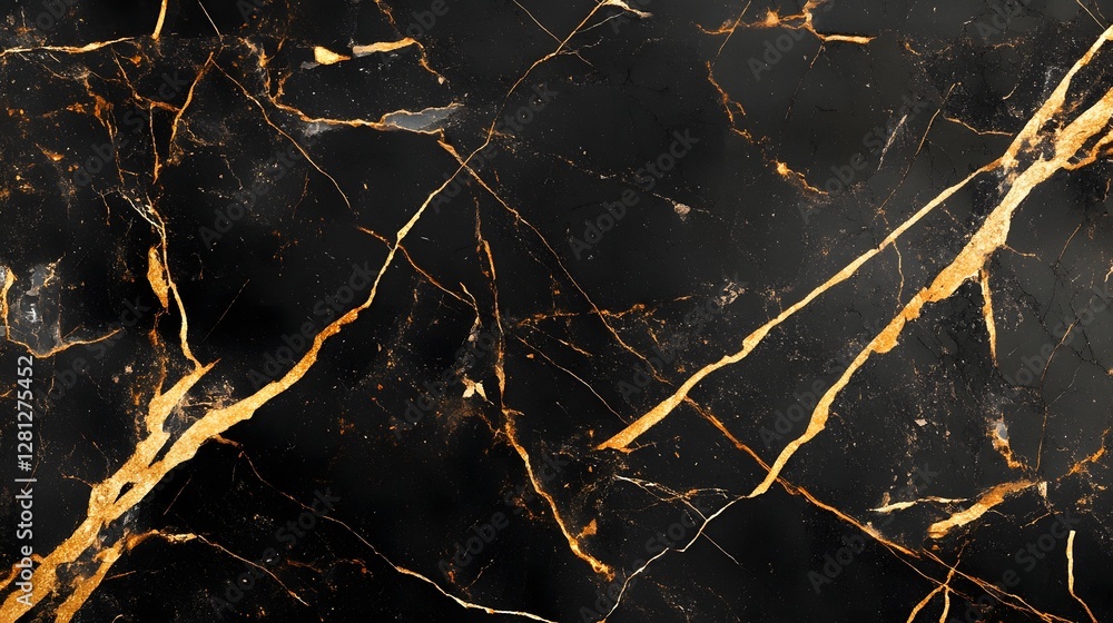 Poster dramatic and captivating marble texture with intricate golden veins showcasing sophisticated and ele