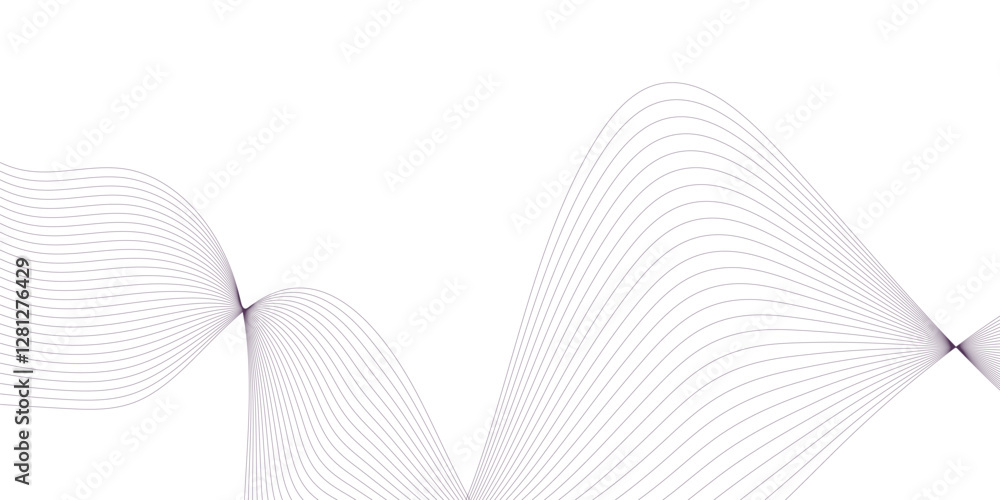 Poster abstract wavy grey lines stream element for design on white background. you can use for web, wallpap