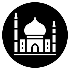 mosque glyph icon