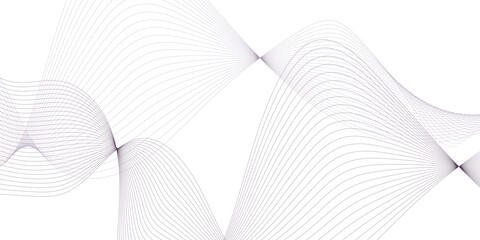 Fototapeta premium Abstract grey, white smooth element swoosh speed wave modern stream transparent background. Abstract wave line for banner, template, wallpaper background with wave design. Vector illustration