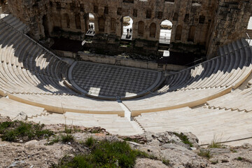 Modern scene in the ancient odeon of Herodes Atticus in Athens