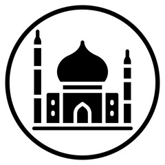 mosque glyph icon