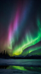 Naklejka premium Aurora in the sky 