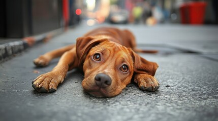 Heartwarming Stray Puppy: An Adorable and Sorrowful Homeless Canine Companion
