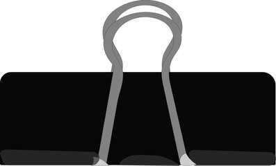 Binder paper clip silhouette vector style with white background..