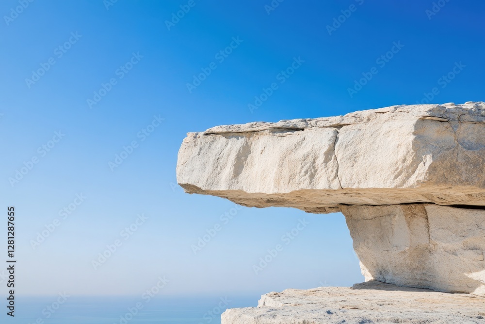 Poster close-up of rugged cliffs and rocks highlighting textures and natural variations with ample copy spa