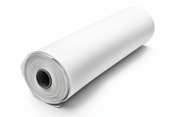 Newspaper Roll. Blank Paper Roll for News with Copy Space on White Background
