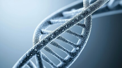 Close-up of a DNA double helix, showcasing intricate structures that represent genetic information in nature.