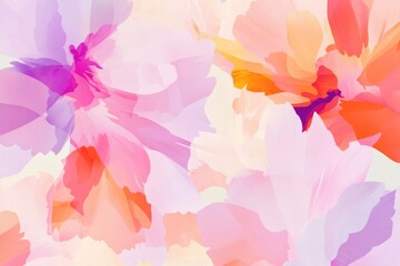 vibrant floral patterns in abstract design set against soft background offer ample copy space for text placement