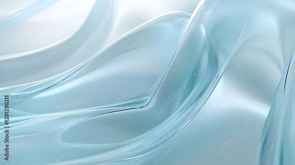 Poster Elegant flowing aqua blue gradient with dynamic digital wavy texture and smooth modern minimal pattern  Luxurious futuristic creative abstract background design