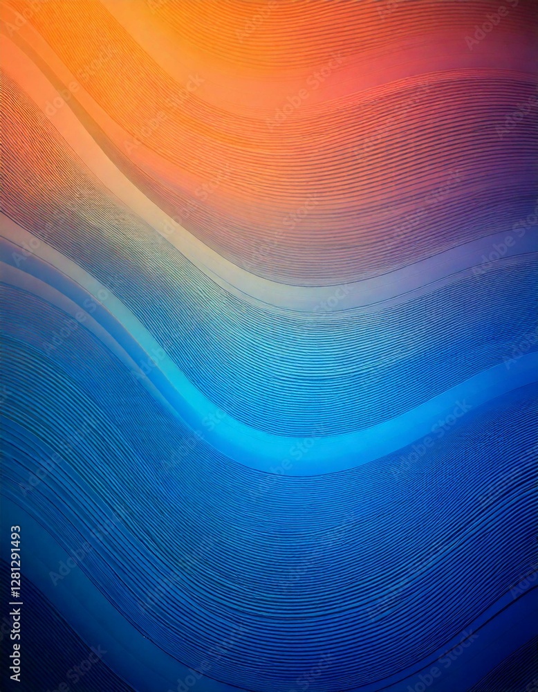 Poster a smooth, colorful gradient with flowing wave patterns, ideal for modern web and presentation backgr