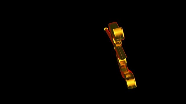 Trishul and Damru with color effect in dark background.