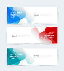 Geometric banner design with Vector presentation template.