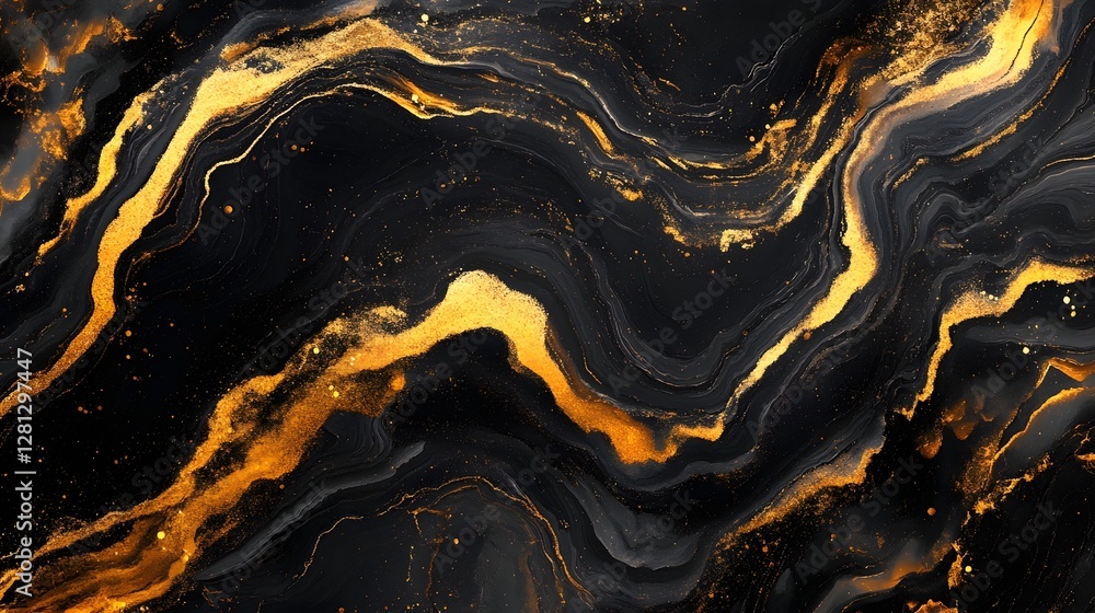 Poster fiery molten marble swirls abstract dramatic textured background in dark metallic tones captivating 