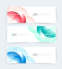 Geometric banner design with Vector presentation template.