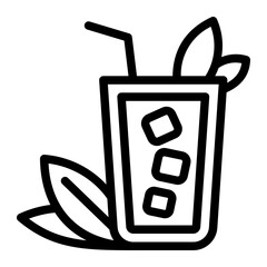 This Iced Tea icon is suitable for Restaurant Menu, Food, etc