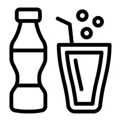 This Soda icon is suitable for Restaurant Menu, Food, etc