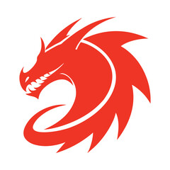 Minimalist Dragon Logo Emblem for Branding.