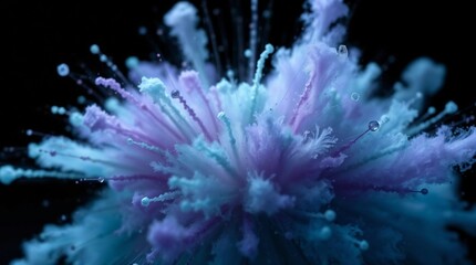 spontaneous blue ink splash for eye catching abstract textures