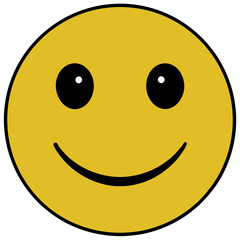 Fototapeta premium Emoji 1 Circle with a smooth gradient fill to simulate a glossy surface