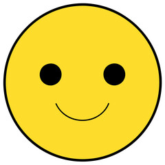 Fototapeta premium Emoji 1 Circle with a smooth gradient fill to simulate a glossy surface