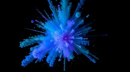 ink like blue paint explosion with smooth texture for creative works