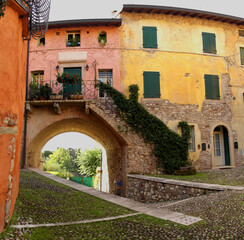 Interior view of Pozzolengo Castle, Brescia, Italy