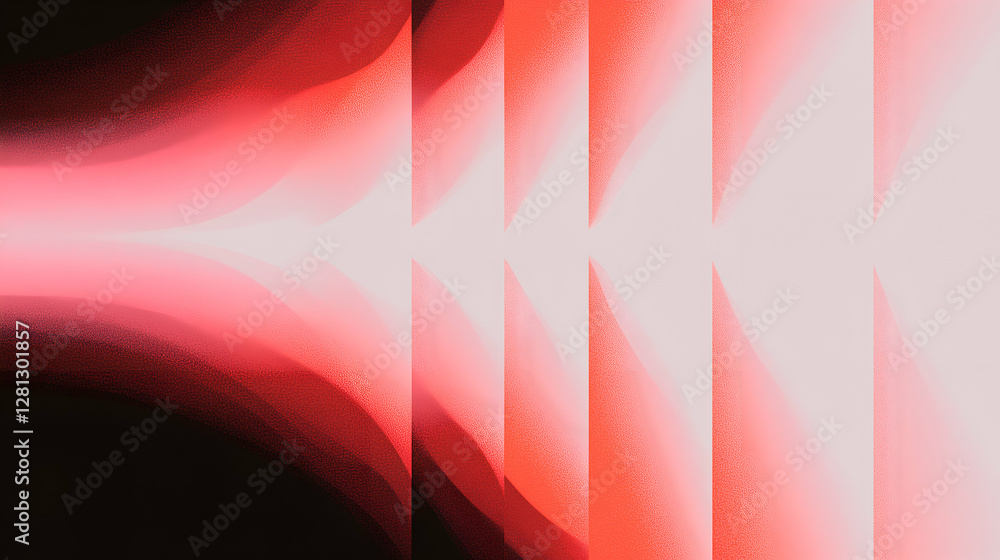 Leinwandbilder a minimalist gradient abstract background with sharp, angular lines in shades of red and black
