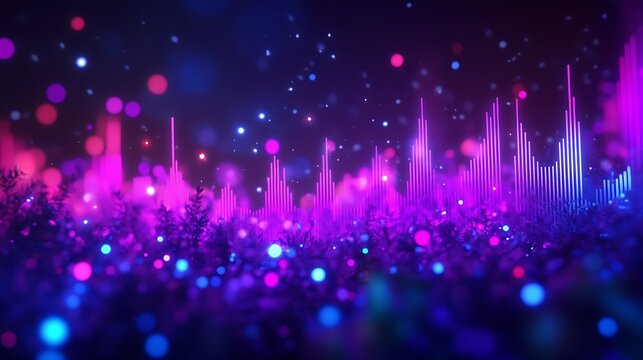 Neon Lightscape Abstract Audio Visualizer