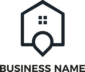 Real Estate minimalist logo design transparency EPS vector files